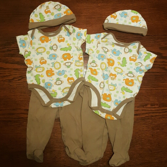 cuddle bear Other - TWIN 3 piece jungle animal set 3-6m